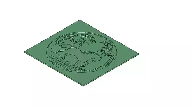 Horse Palm Trees Beach Scene Wall Art Mold