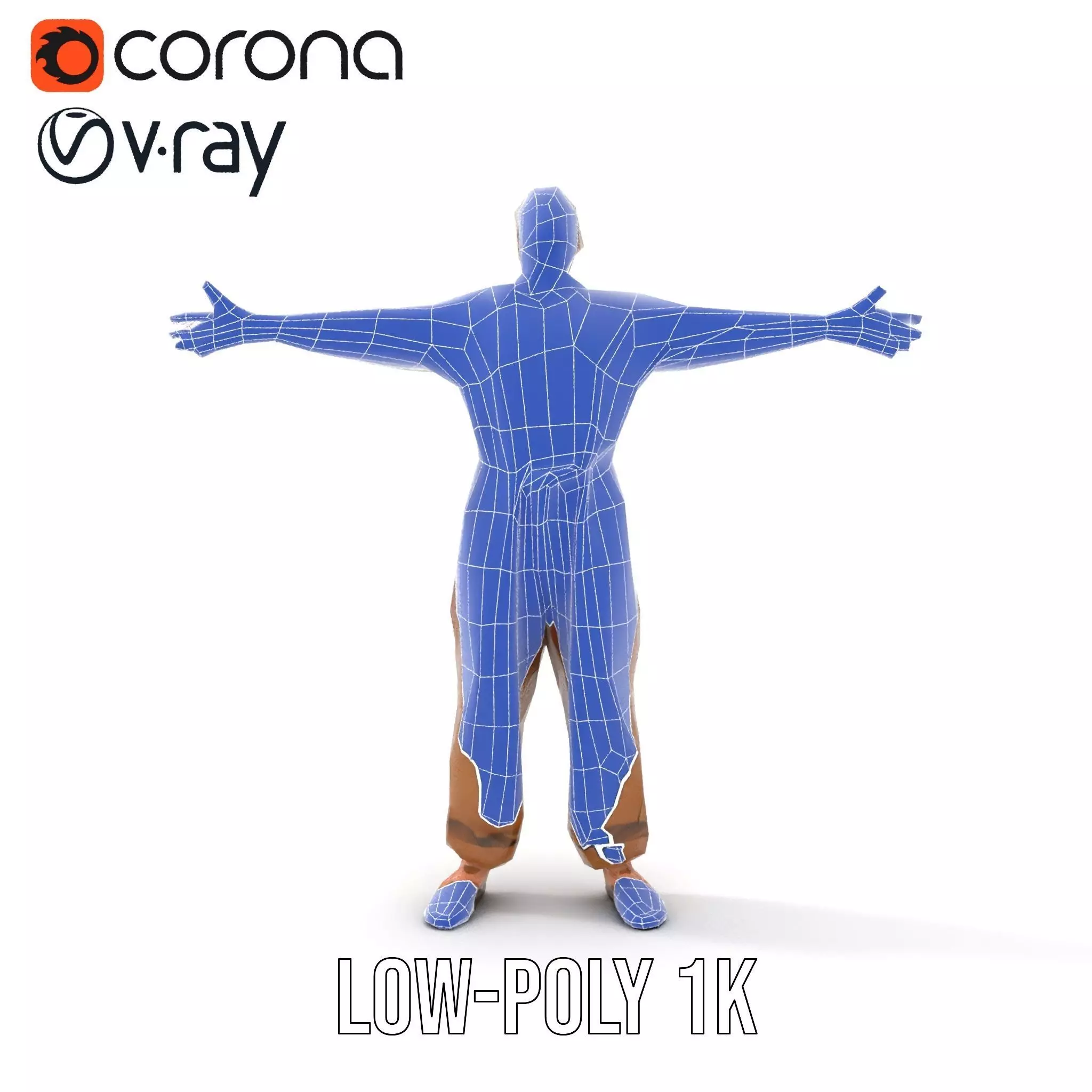 Casual Attire Elderly Woman Model Pack Low-poly 3D model_14