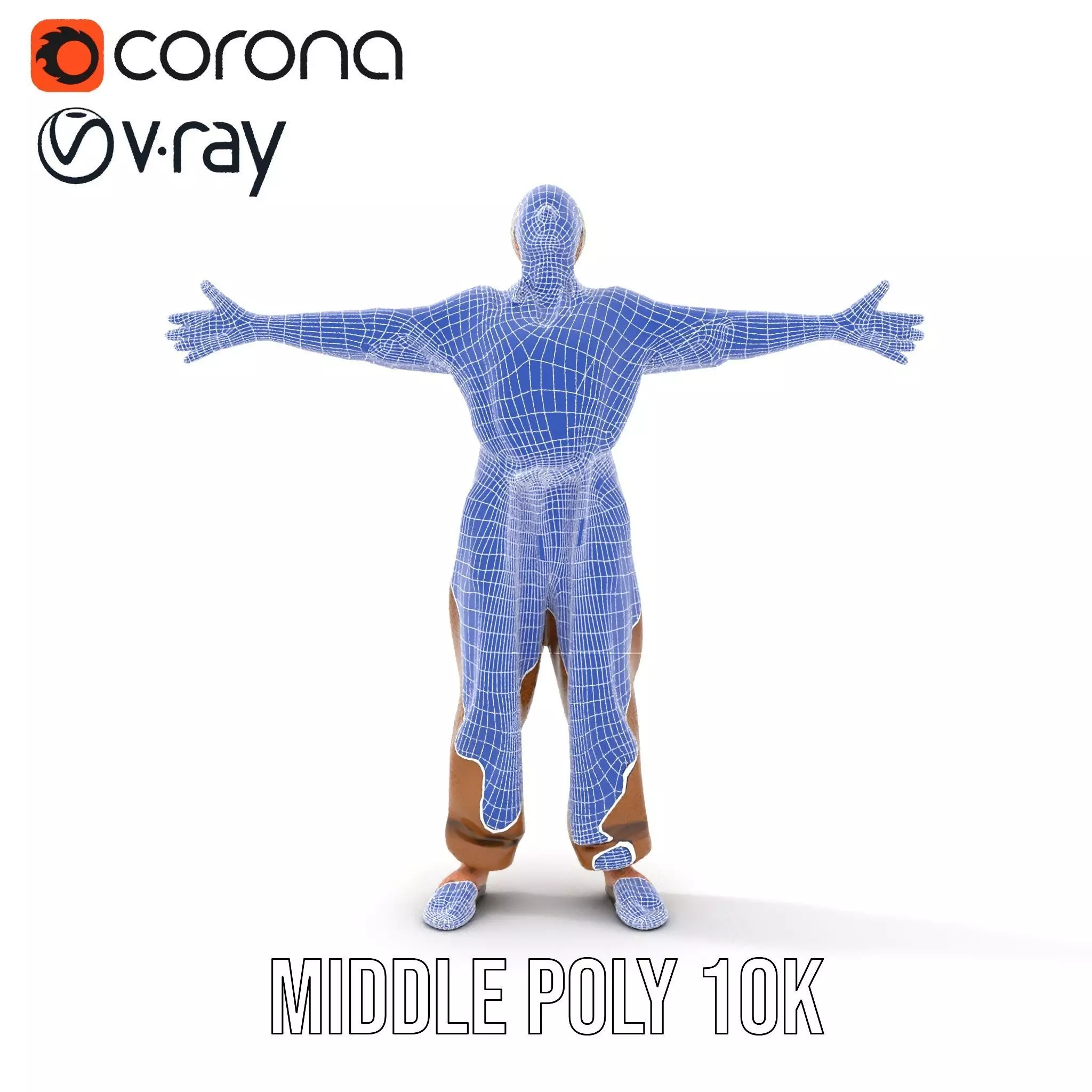 Casual Attire Elderly Woman Model Pack Low-poly 3D model_22