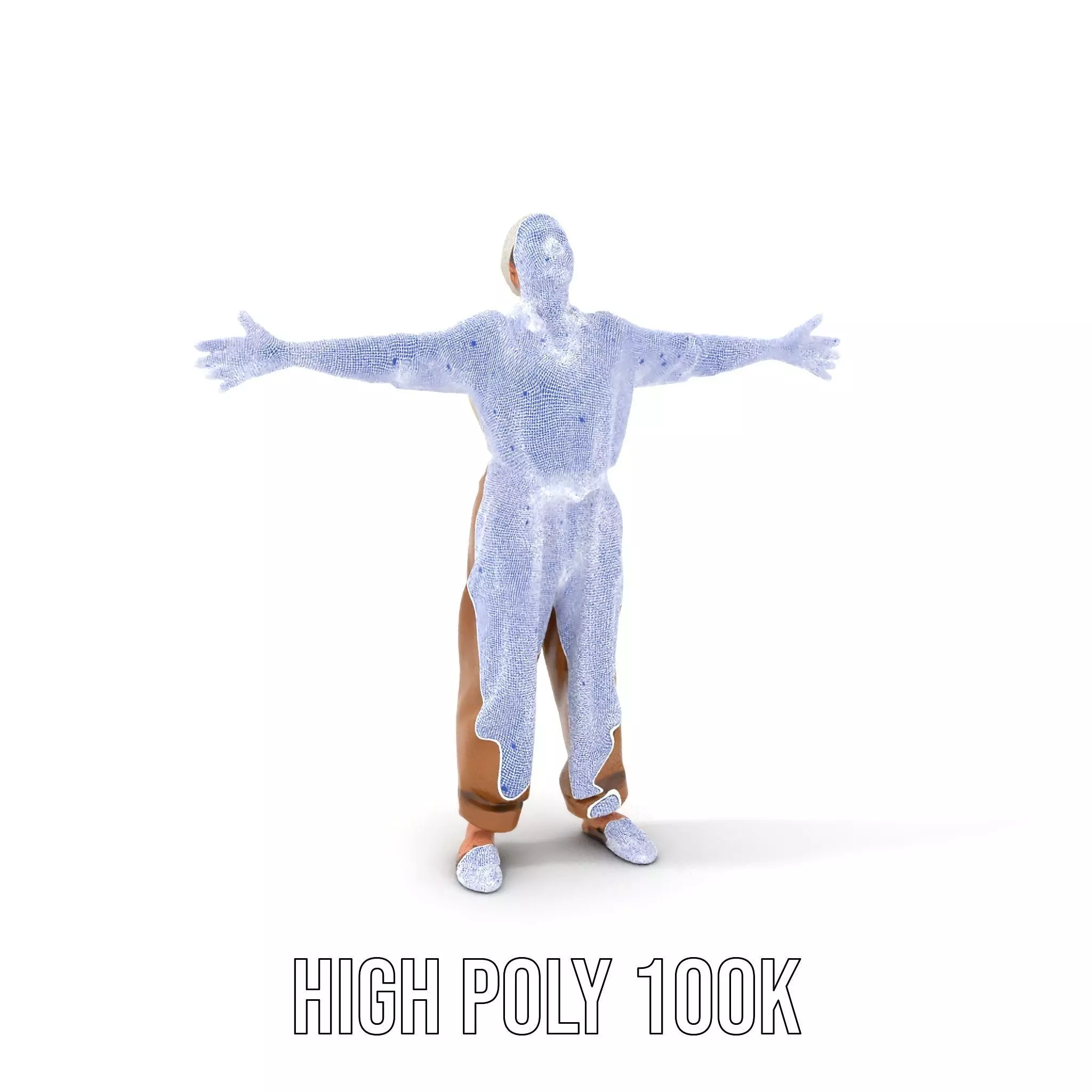 Casual Attire Elderly Woman Model Pack Low-poly 3D model_5