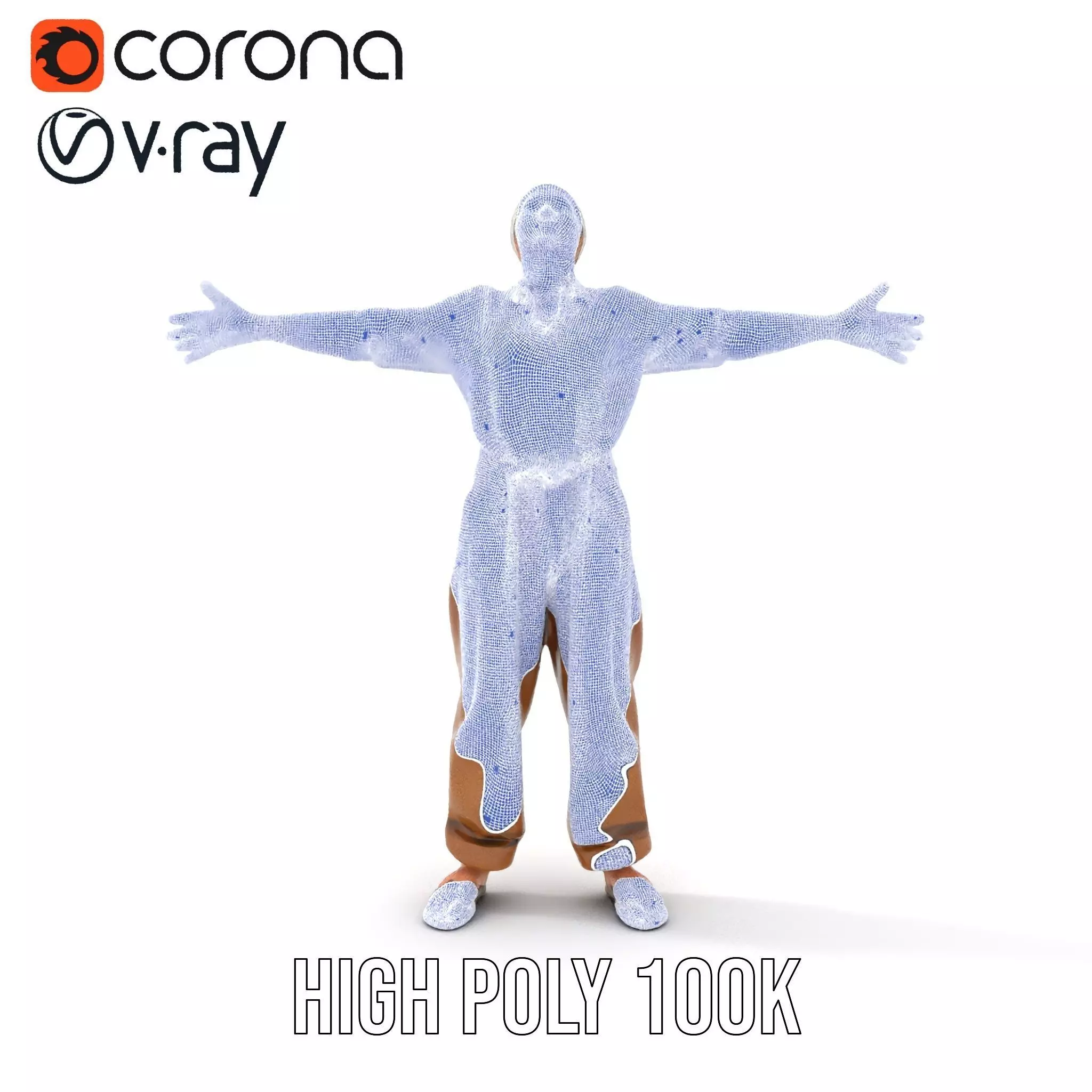 Casual Attire Elderly Woman Model Pack Low-poly 3D model_21