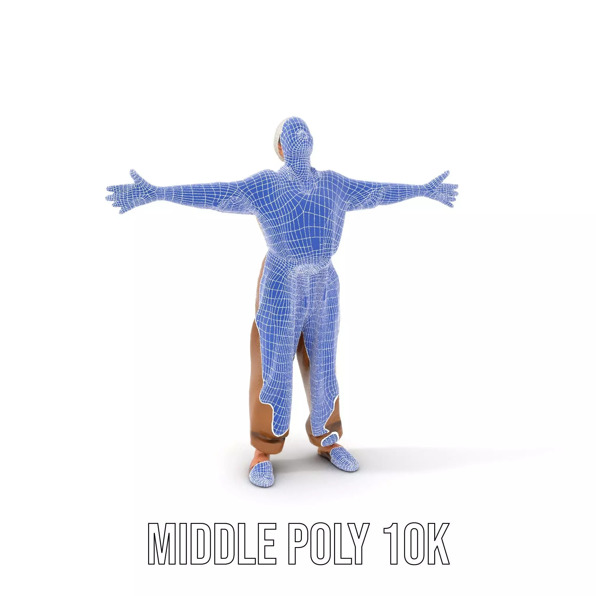 Casual Attire Elderly Woman Model Pack Low-poly 3D model_28