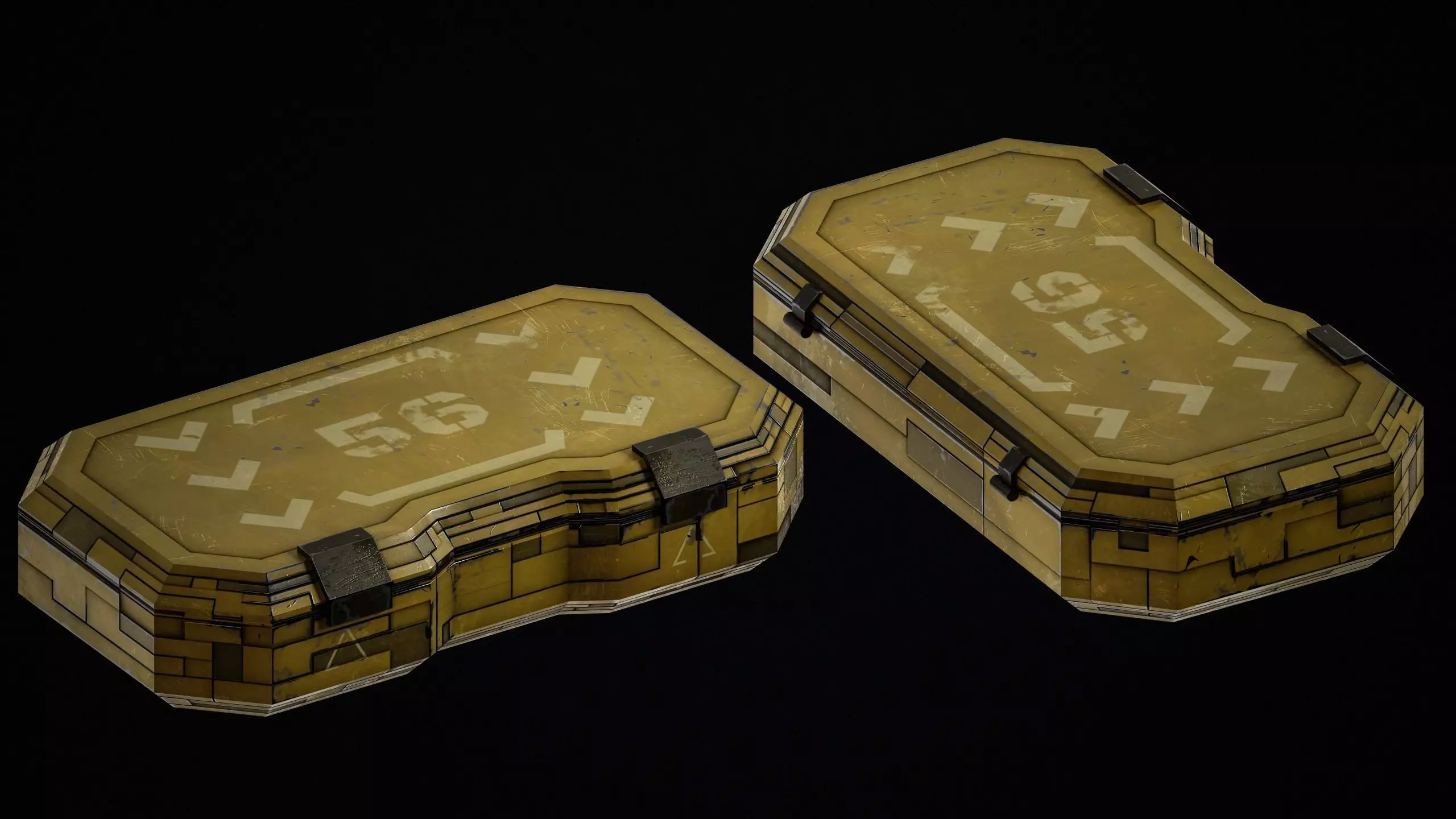 SciFi Crates Pack 3D Model Collection_3