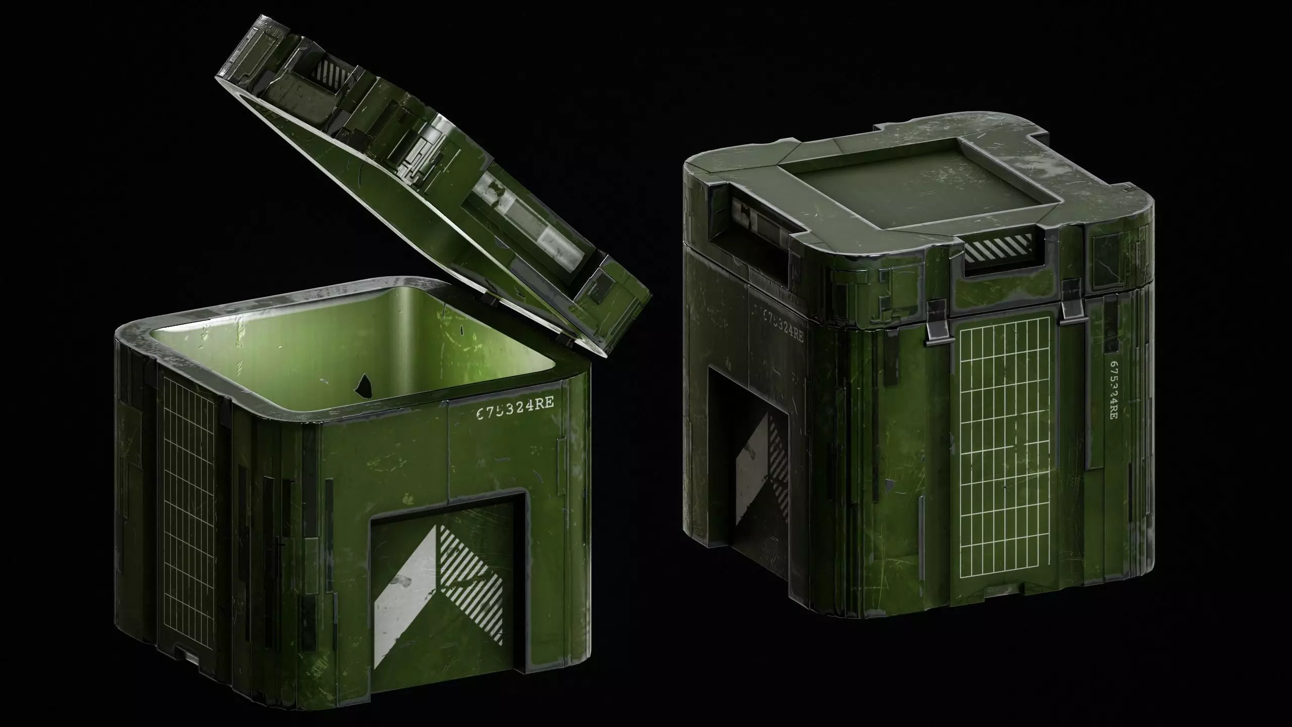 SciFi Crates Pack 3D Model Collection_14