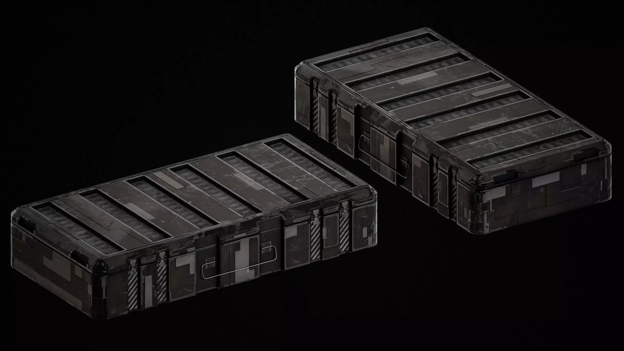 SciFi Crates Pack 3D Model Collection_15