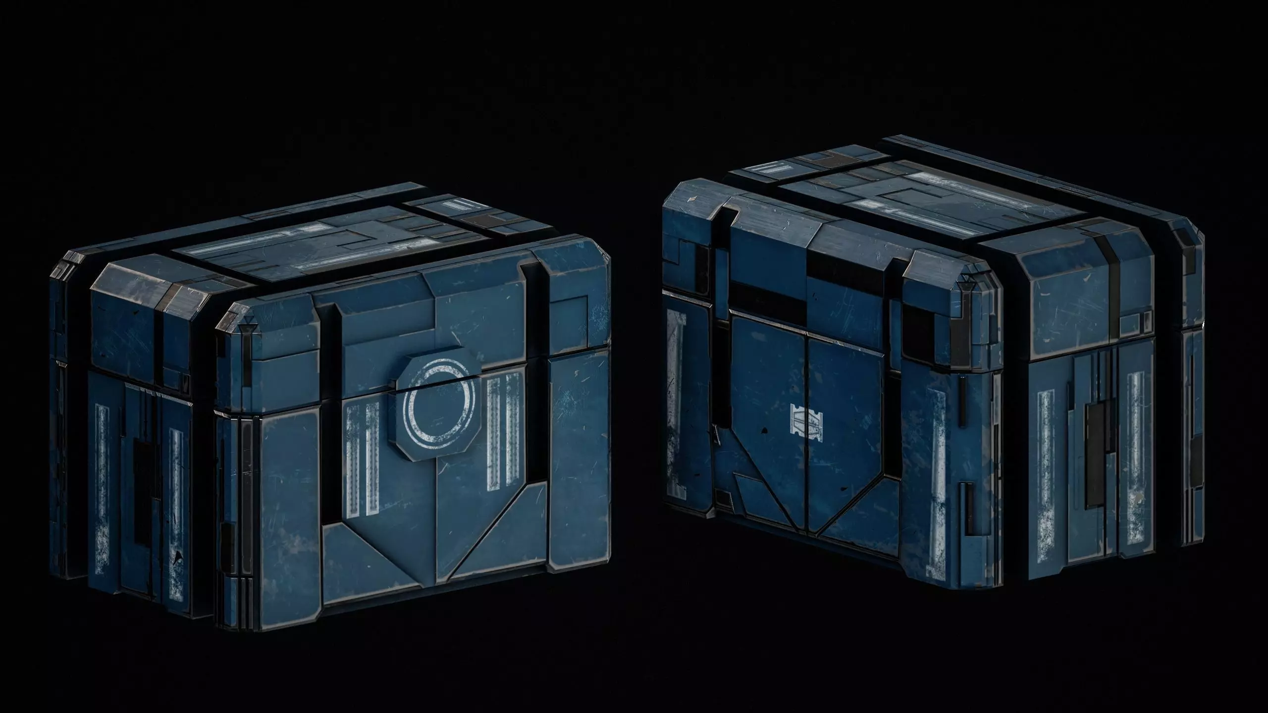 SciFi Crates Pack 3D Model Collection_9