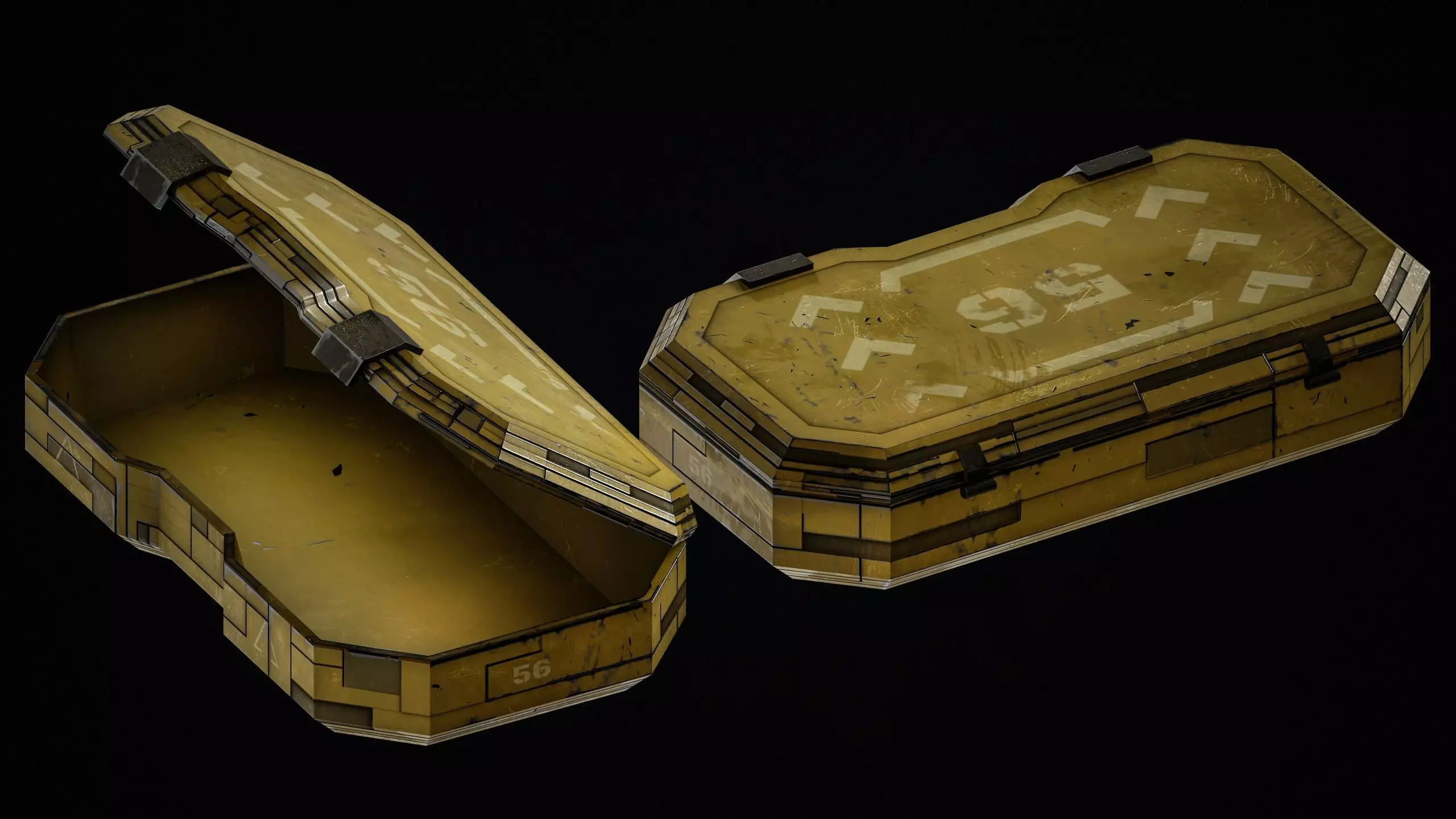 SciFi Crates Pack 3D Model Collection_4