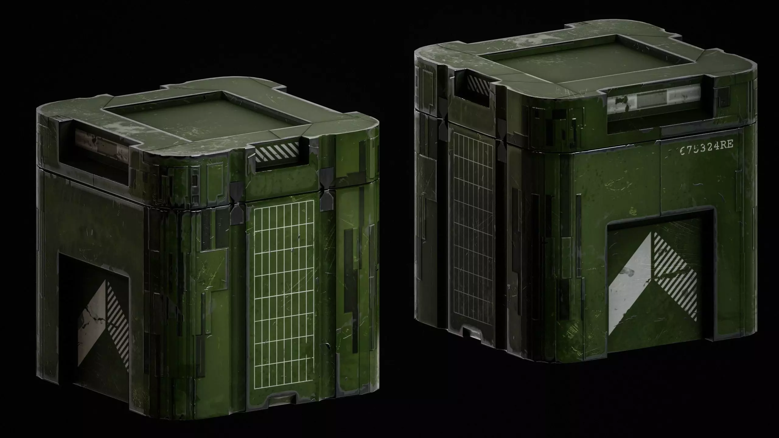 SciFi Crates Pack 3D Model Collection_13