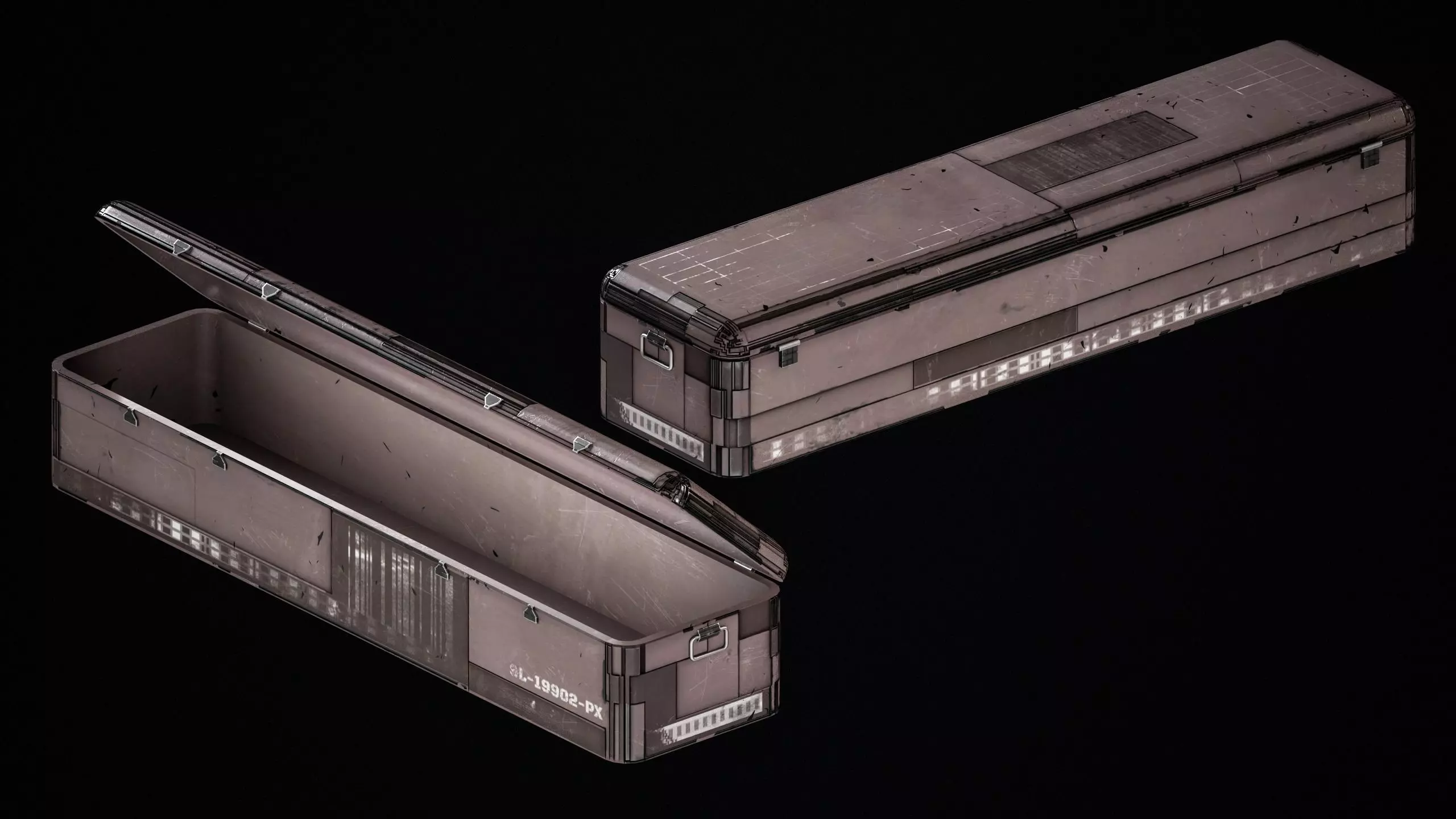 SciFi Crates Pack 3D Model Collection_8