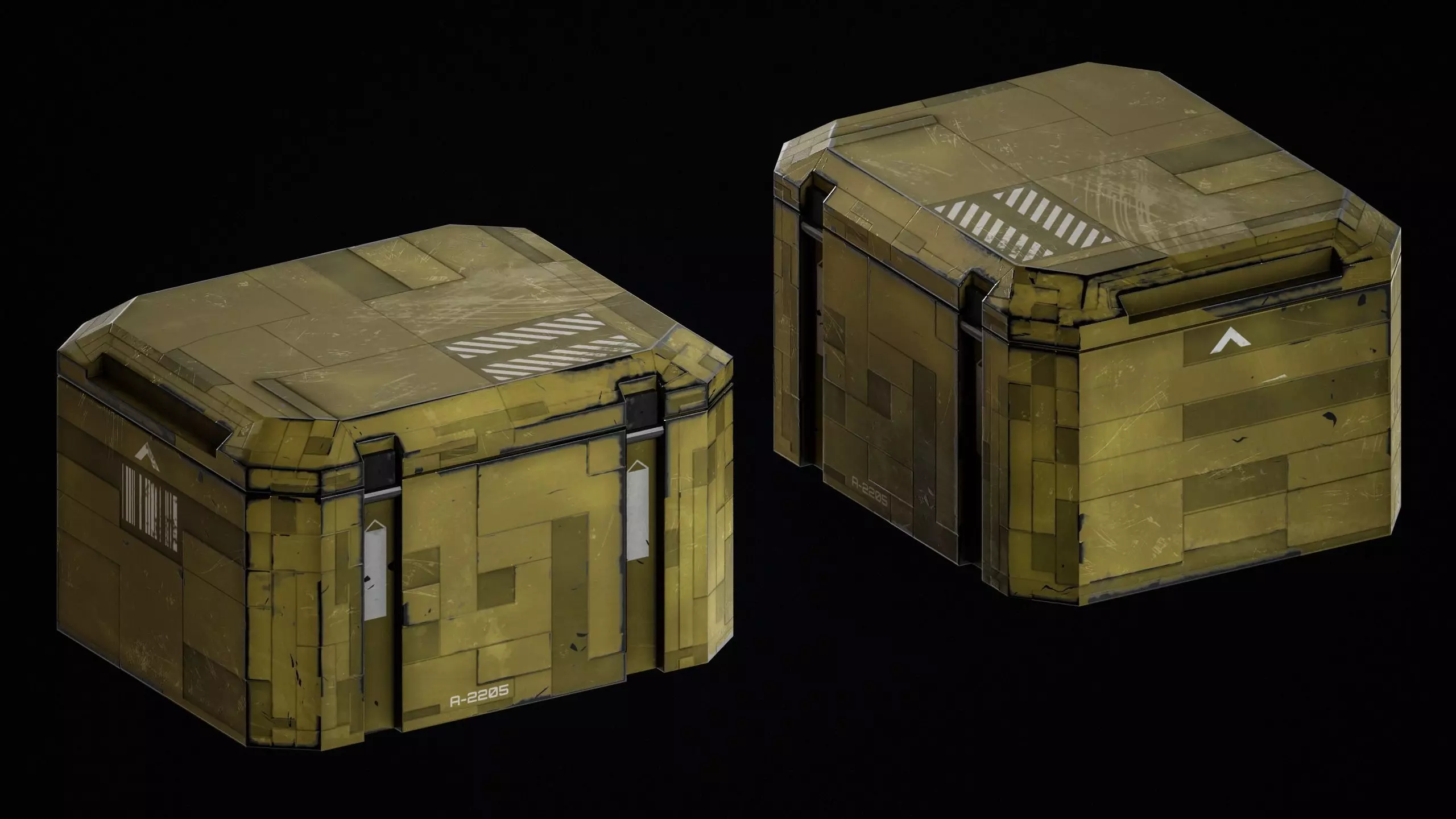 SciFi Crates Pack 3D Model Collection_19