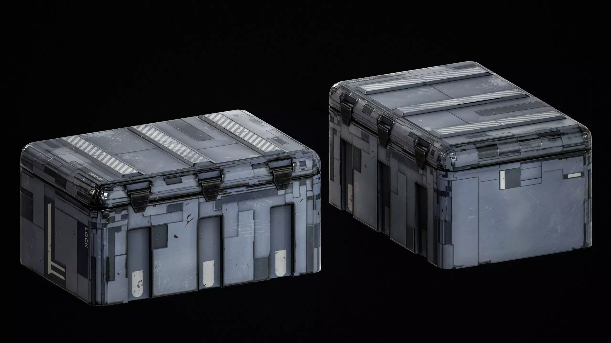 SciFi Crates Pack 3D Model Collection_17