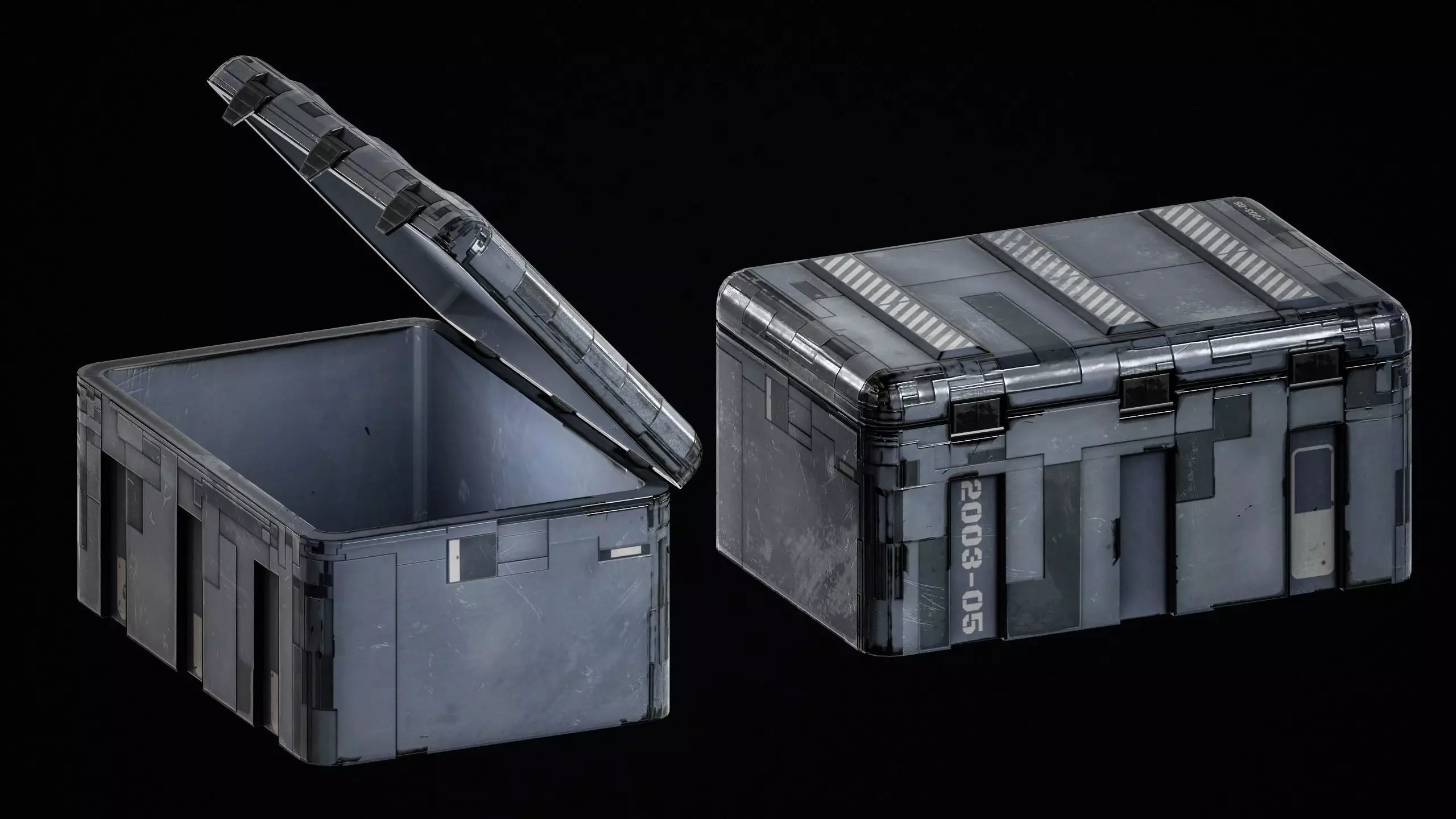 SciFi Crates Pack 3D Model Collection_18