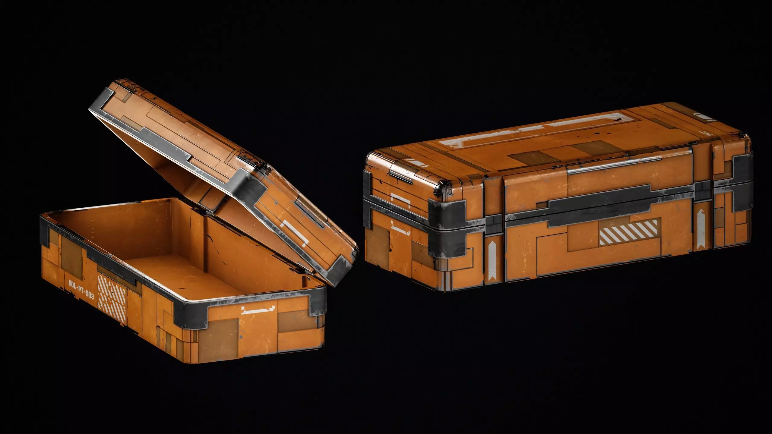SciFi Crates Pack 3D Model Collection_22