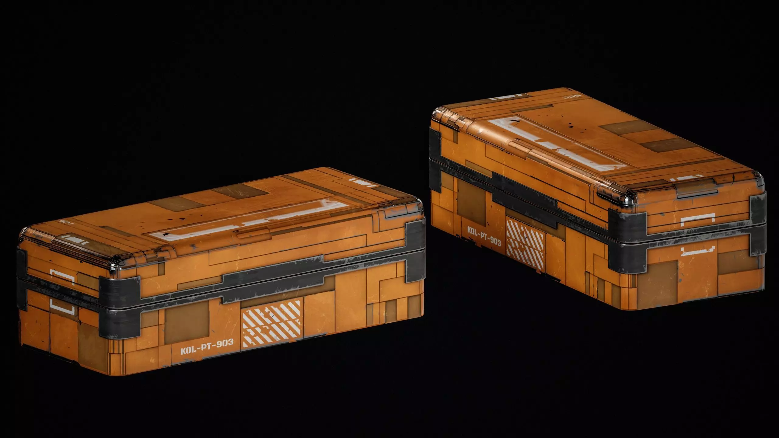 SciFi Crates Pack 3D Model Collection_21