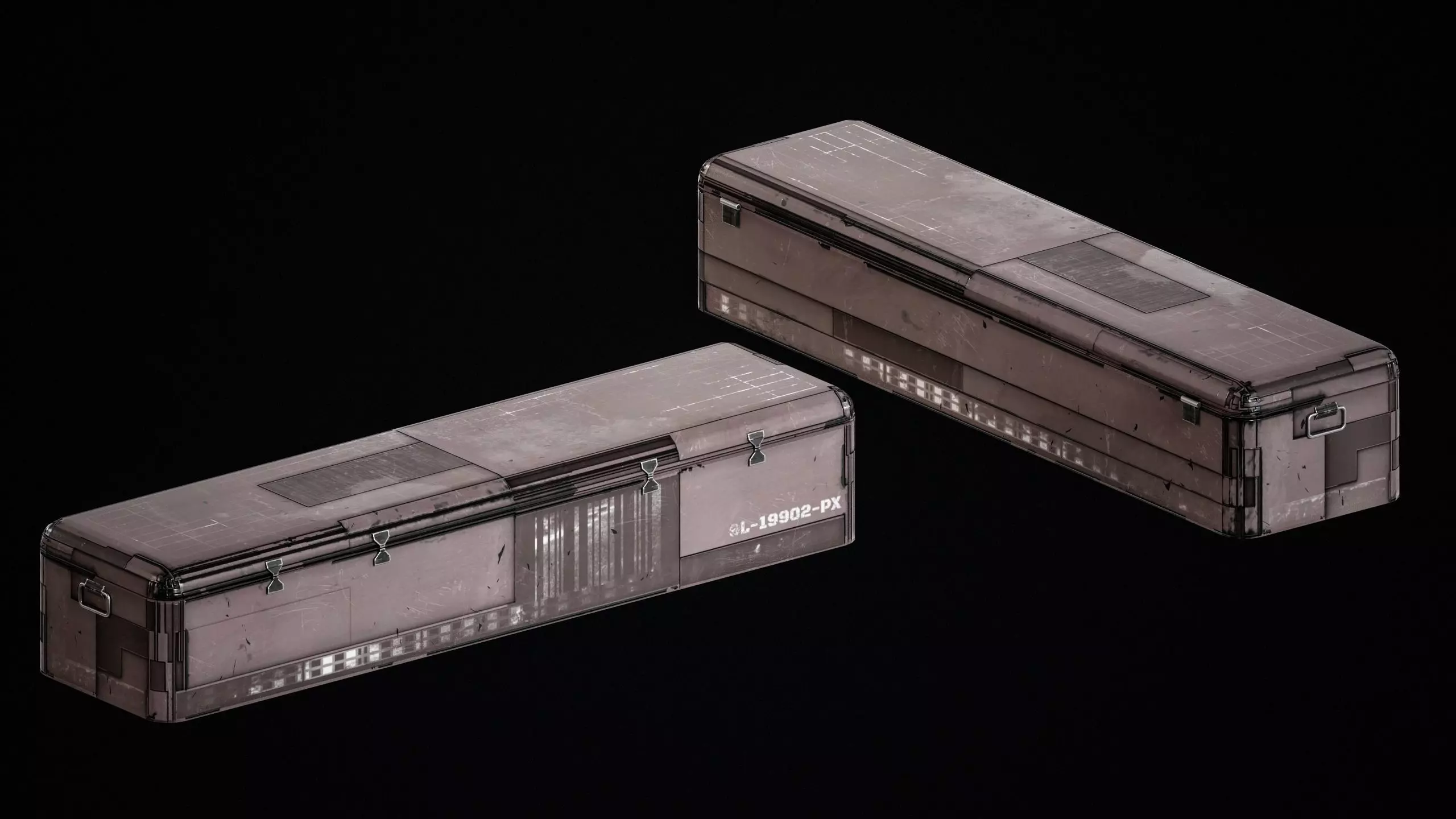 SciFi Crates Pack 3D Model Collection_7