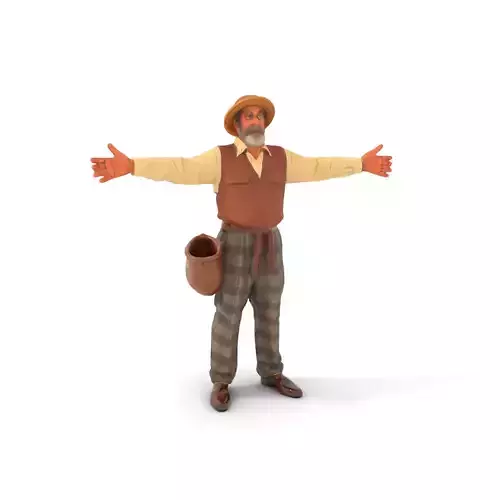 Elderly Man in Traditional Outfit Model Pack