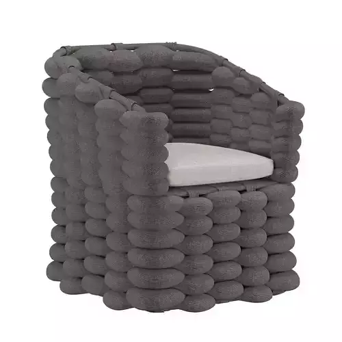 Melbourne Outdoor Swivel Dining Arm Chair 3D model