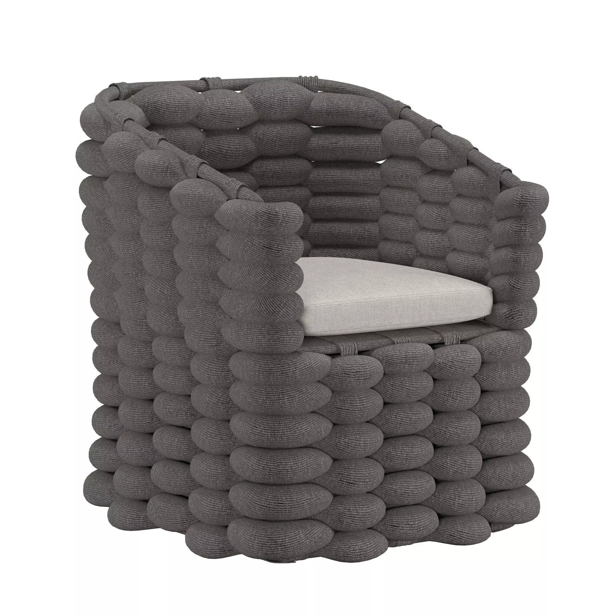 Melbourne Outdoor Swivel Dining Arm Chair 3D model