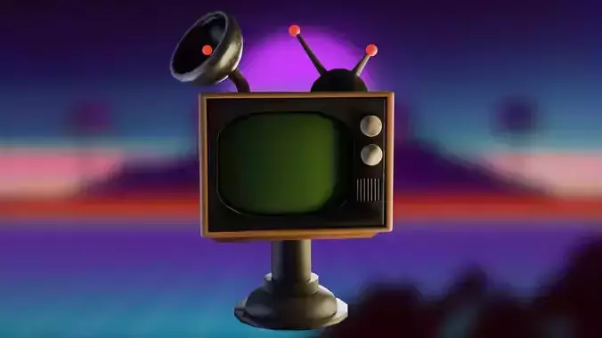 Stylized funky TV