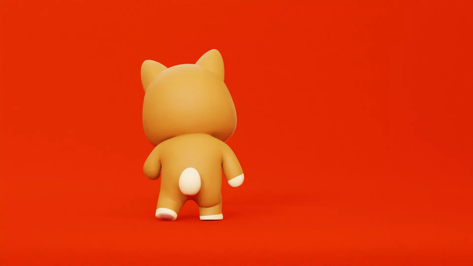 Cartoon Dog Shiba Chibi Kawaii Character Rigged Animated Low-poly 3D model_7