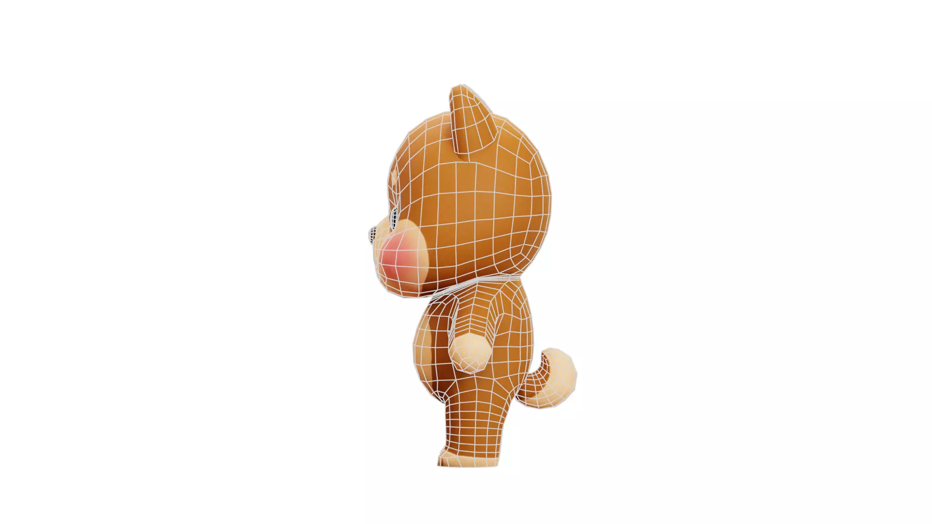 Cartoon Dog Shiba Chibi Kawaii Character Rigged Animated Low-poly 3D model_13
