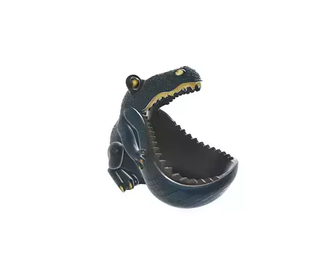 Crocodile Shaped Decorative Bowl Unique Animal Storage Dish