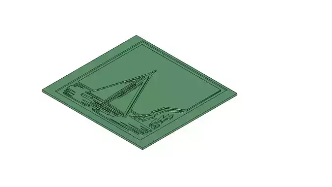 Sailboat Near Cliffs Wall Art Mold for Casting