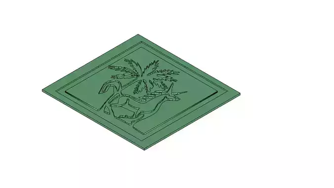 Unicorn and Palm Tree Decorative Wall Art Casting Mold