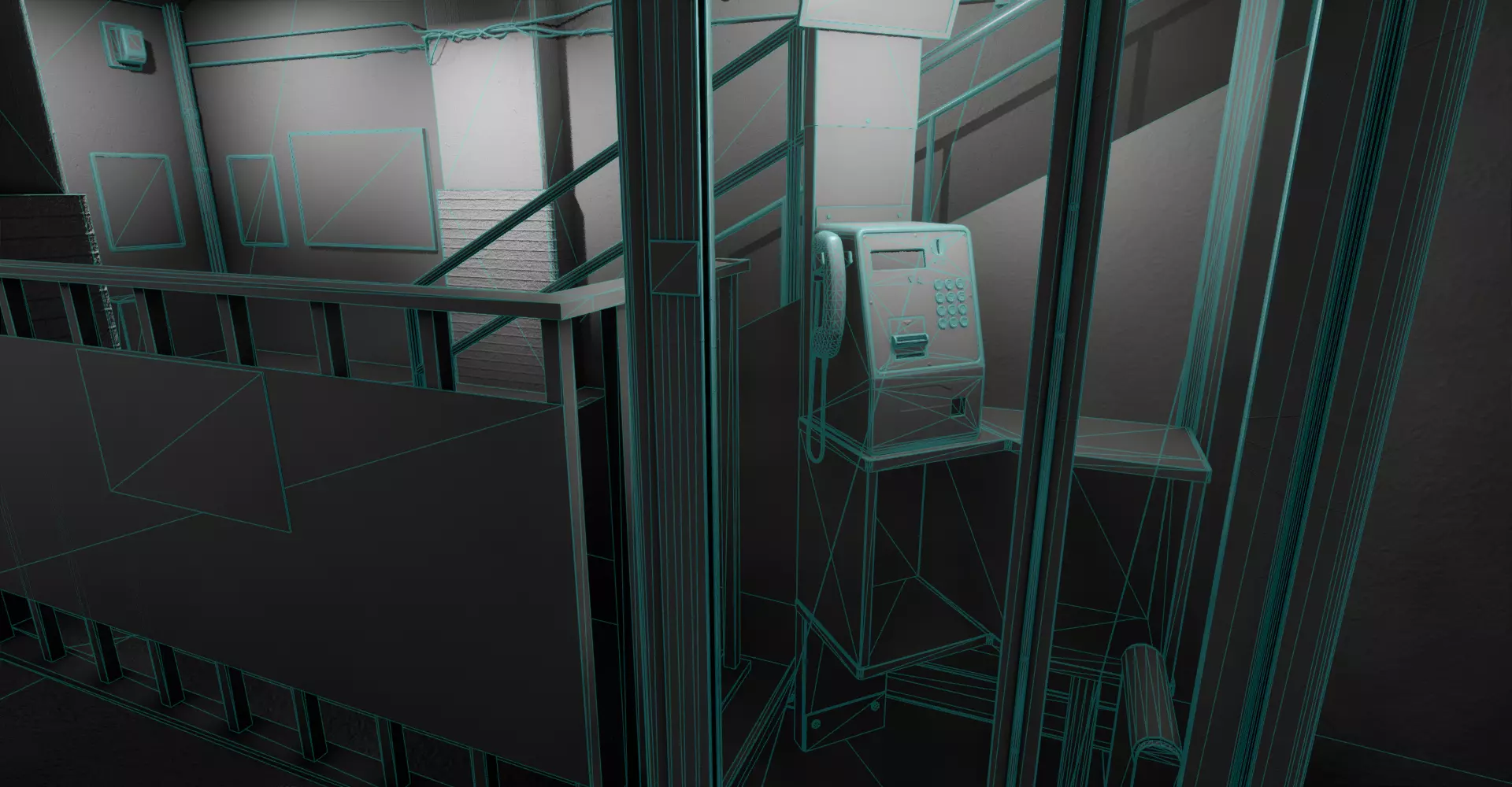 Ghost Station Underpass Japan Low-poly 3D model_14