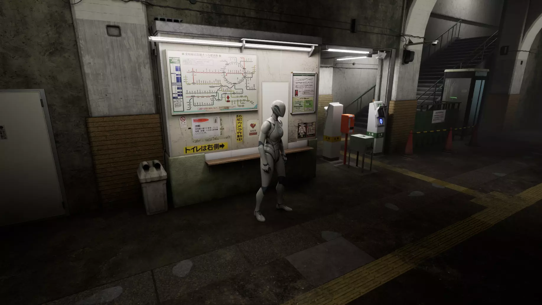 Ghost Station Underpass Japan Low-poly 3D model_18