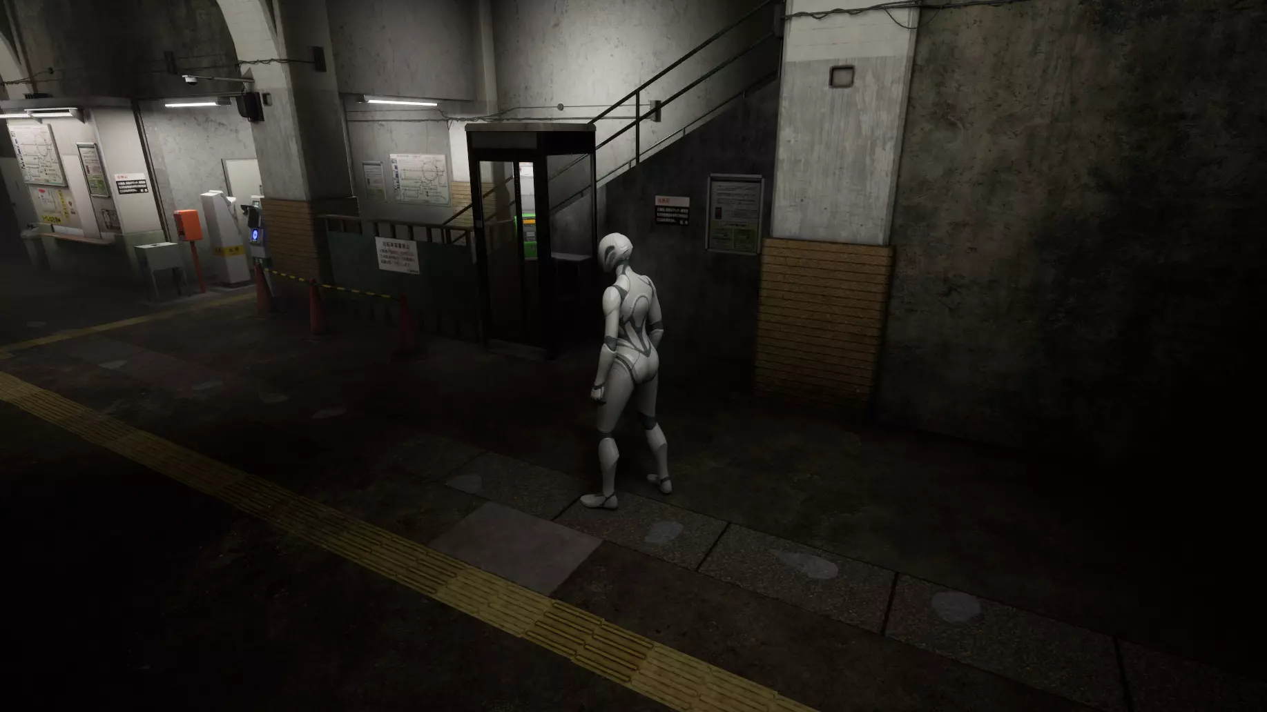 Ghost Station Underpass Japan Low-poly 3D model_19