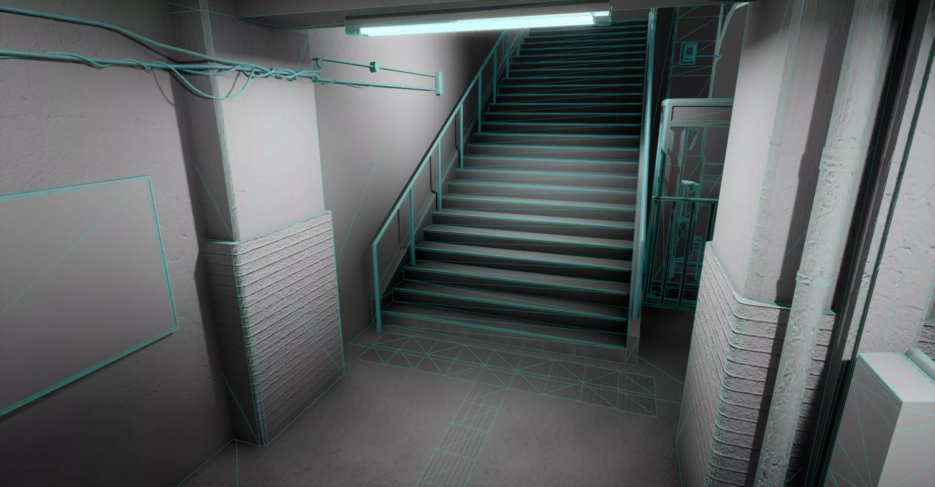 Ghost Station Underpass Japan Low-poly 3D model_15