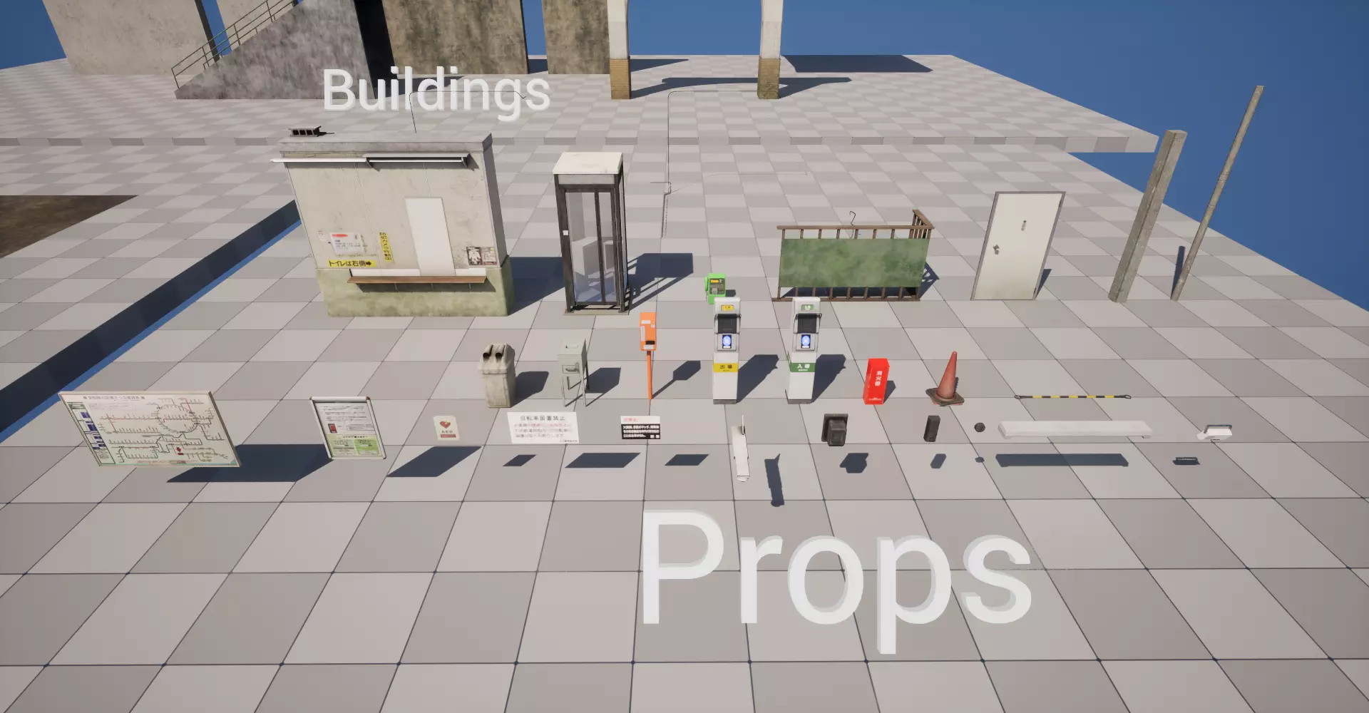 Ghost Station Underpass Japan Low-poly 3D model_23