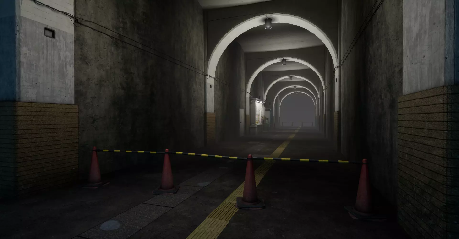Ghost Station Underpass Japan Low-poly 3D model_2