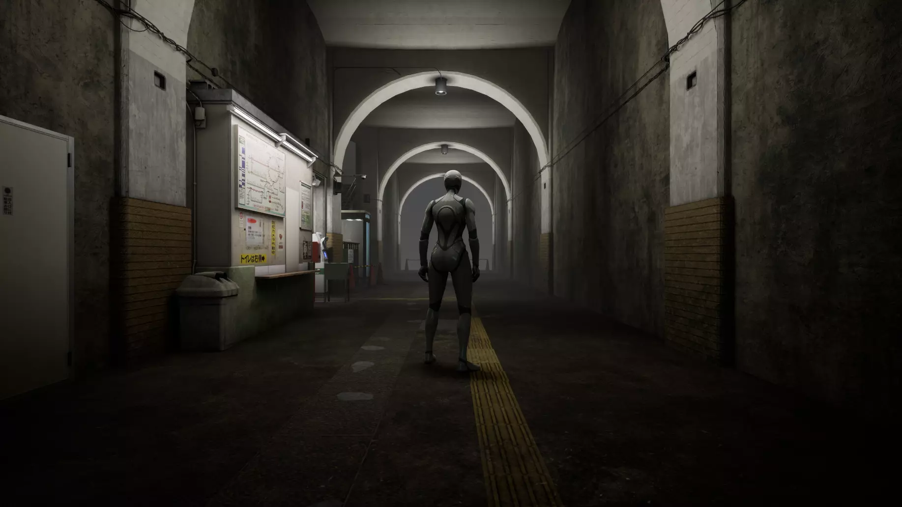 Ghost Station Underpass Japan Low-poly 3D model_17