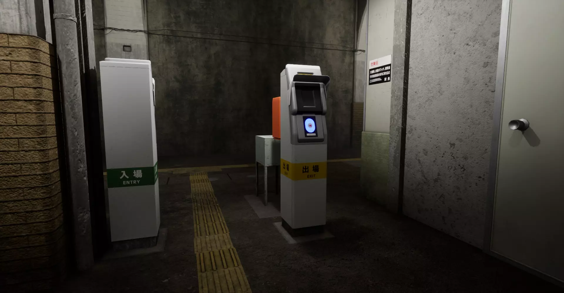 Ghost Station Underpass Japan Low-poly 3D model_4