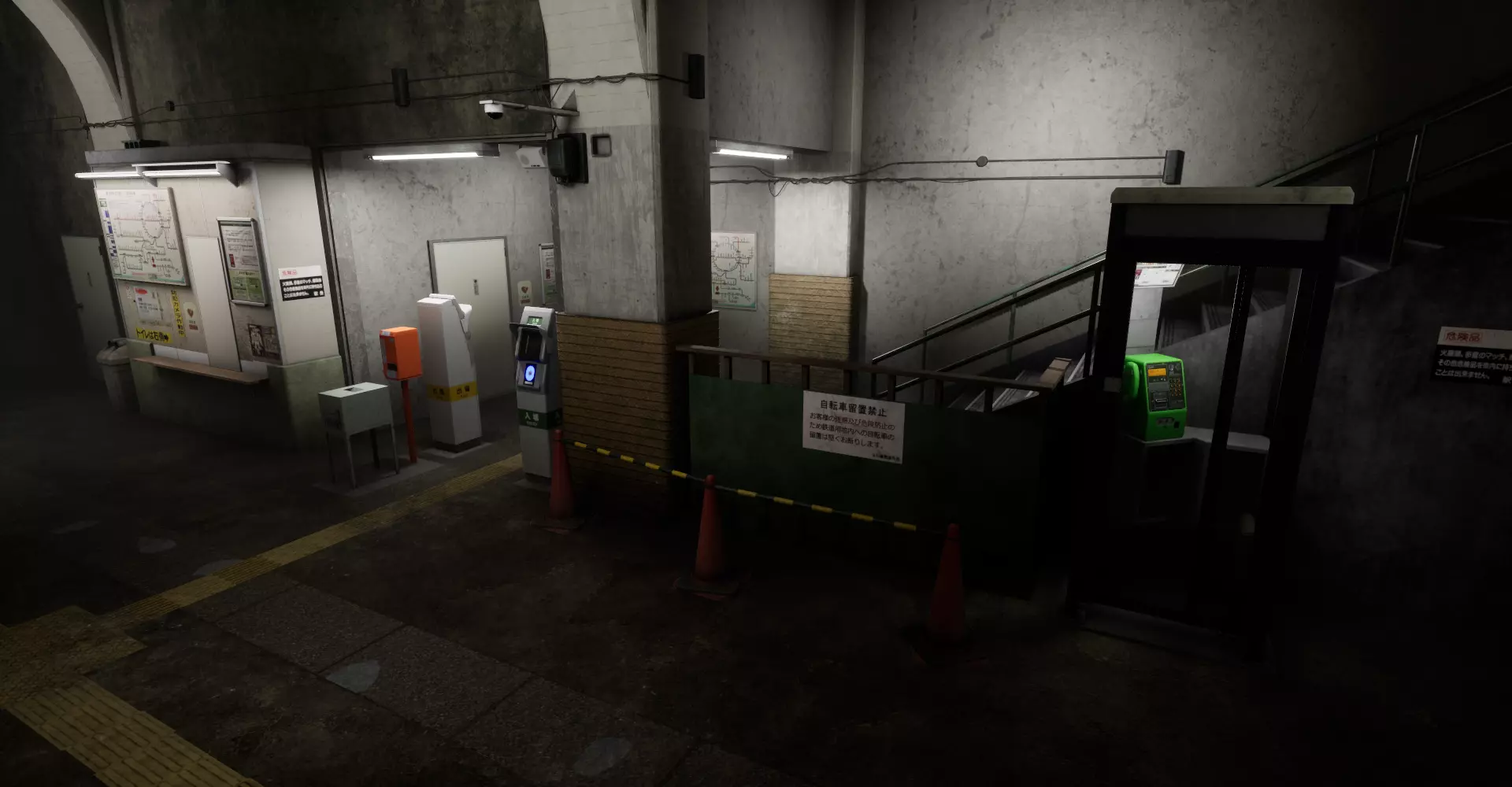 Ghost Station Underpass Japan Low-poly 3D model_3