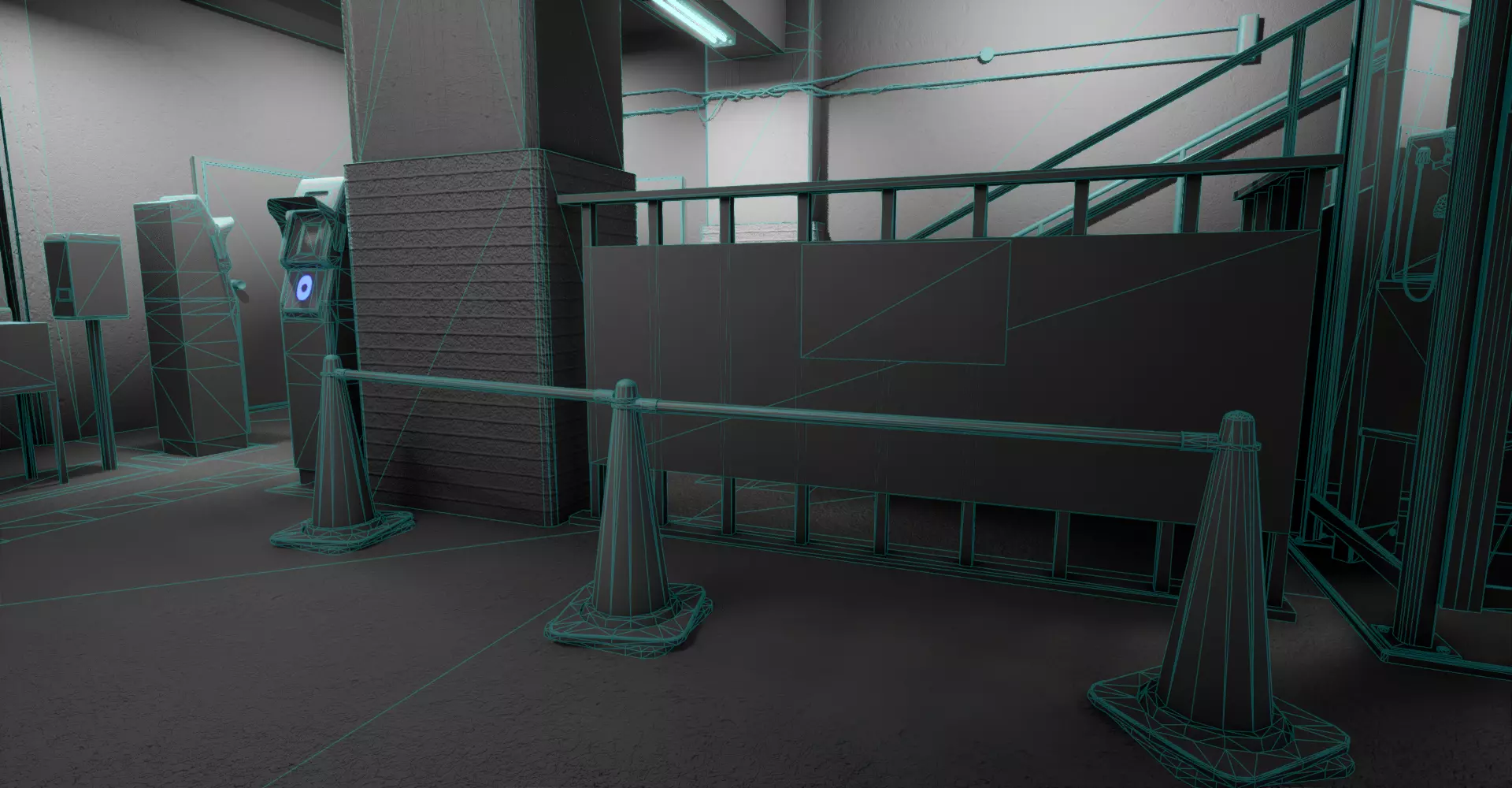 Ghost Station Underpass Japan Low-poly 3D model_13