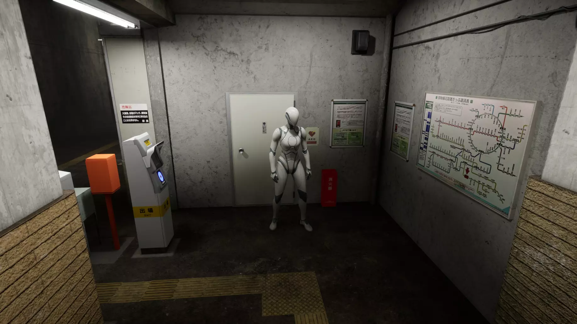 Ghost Station Underpass Japan Low-poly 3D model_20
