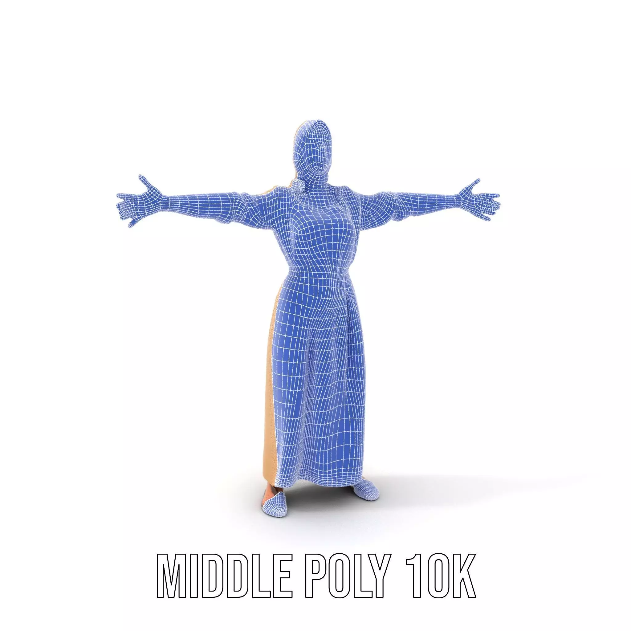 Model Pack Traditional Dress with Headscarf Low-poly 3D model_16