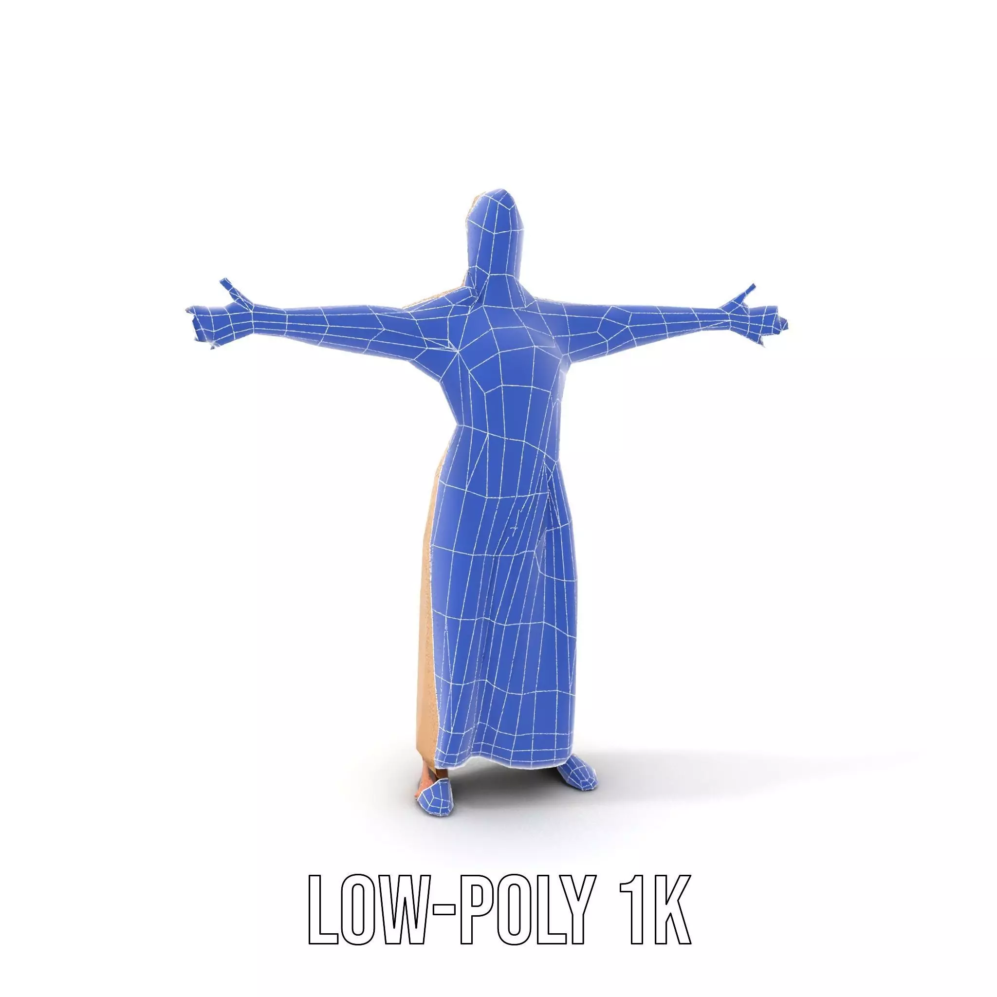 Model Pack Traditional Dress with Headscarf Low-poly 3D model_9