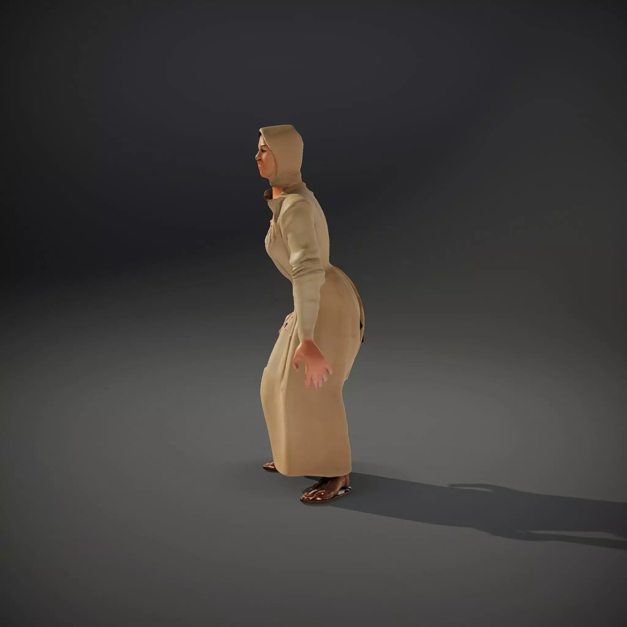 Model Pack Traditional Dress with Headscarf Low-poly 3D model_35