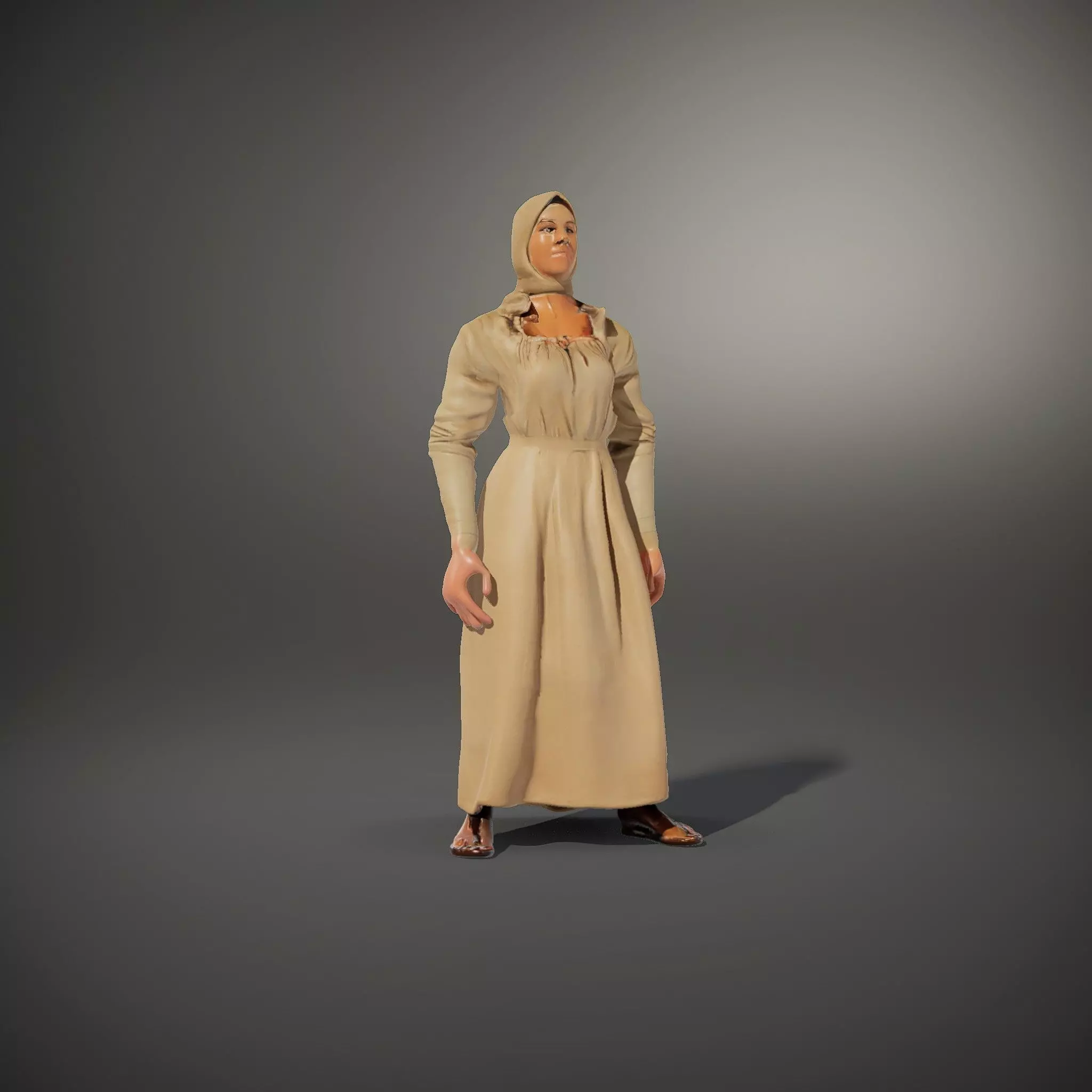 Model Pack Traditional Dress with Headscarf Low-poly 3D model_34