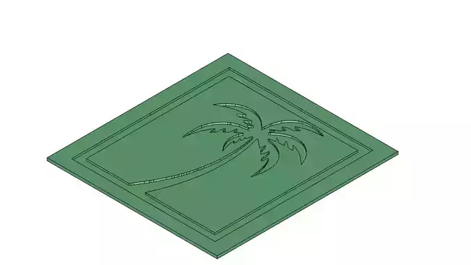 Palm Tree Wall Art Mold Digital File for Casting