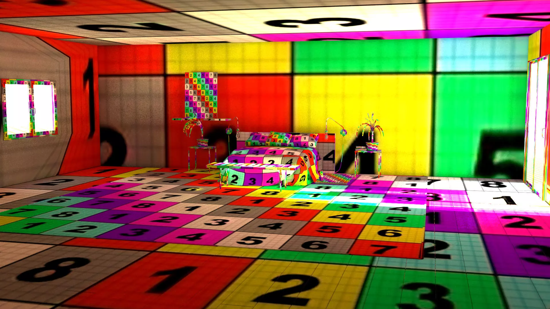 laos Bedroom Scene 3D model_10