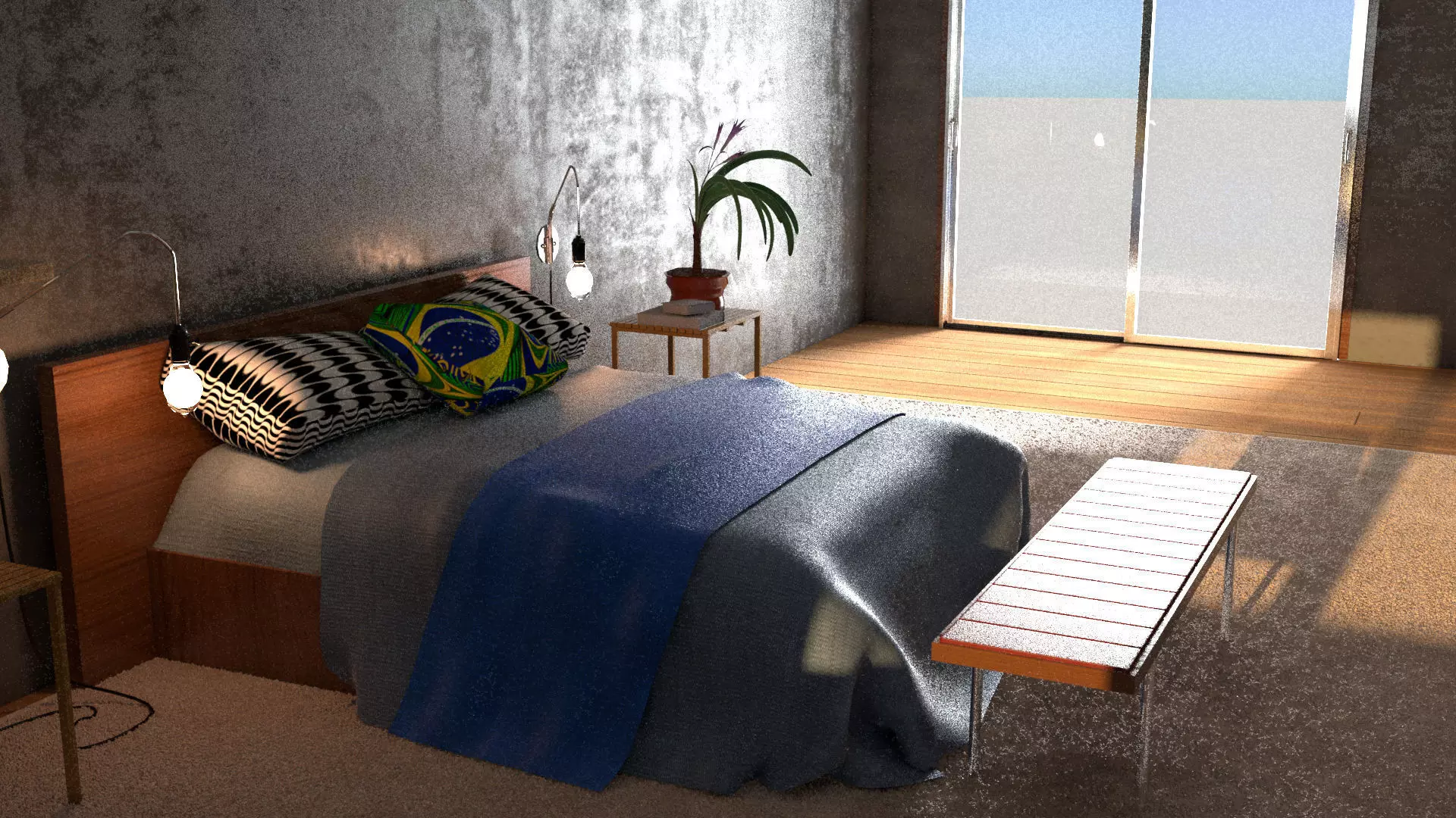 laos Bedroom Scene 3D model_3