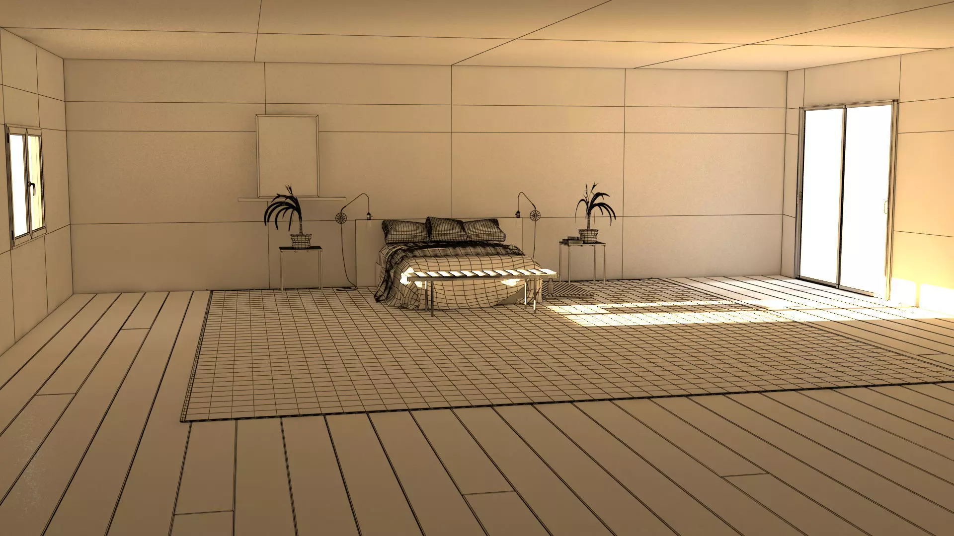 laos Bedroom Scene 3D model_6