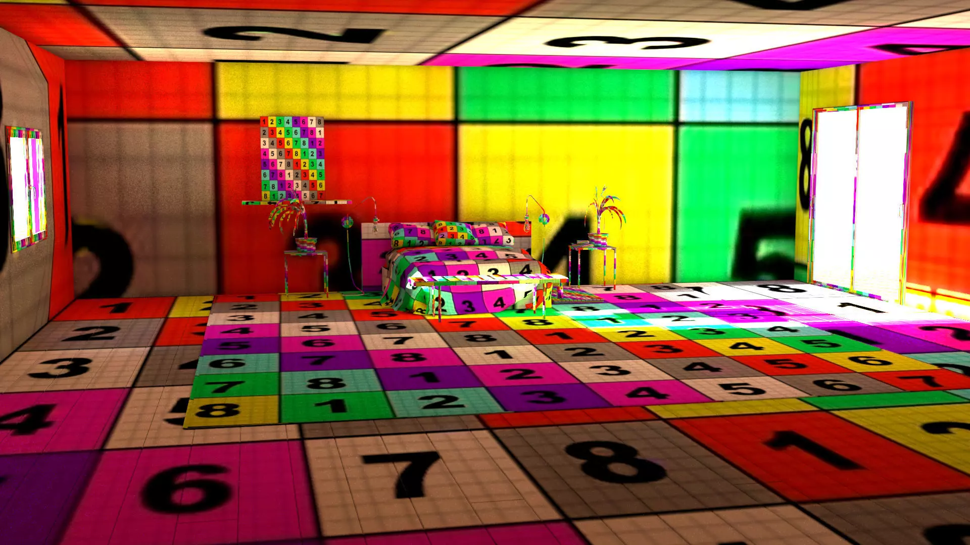 laos Bedroom Scene 3D model_11