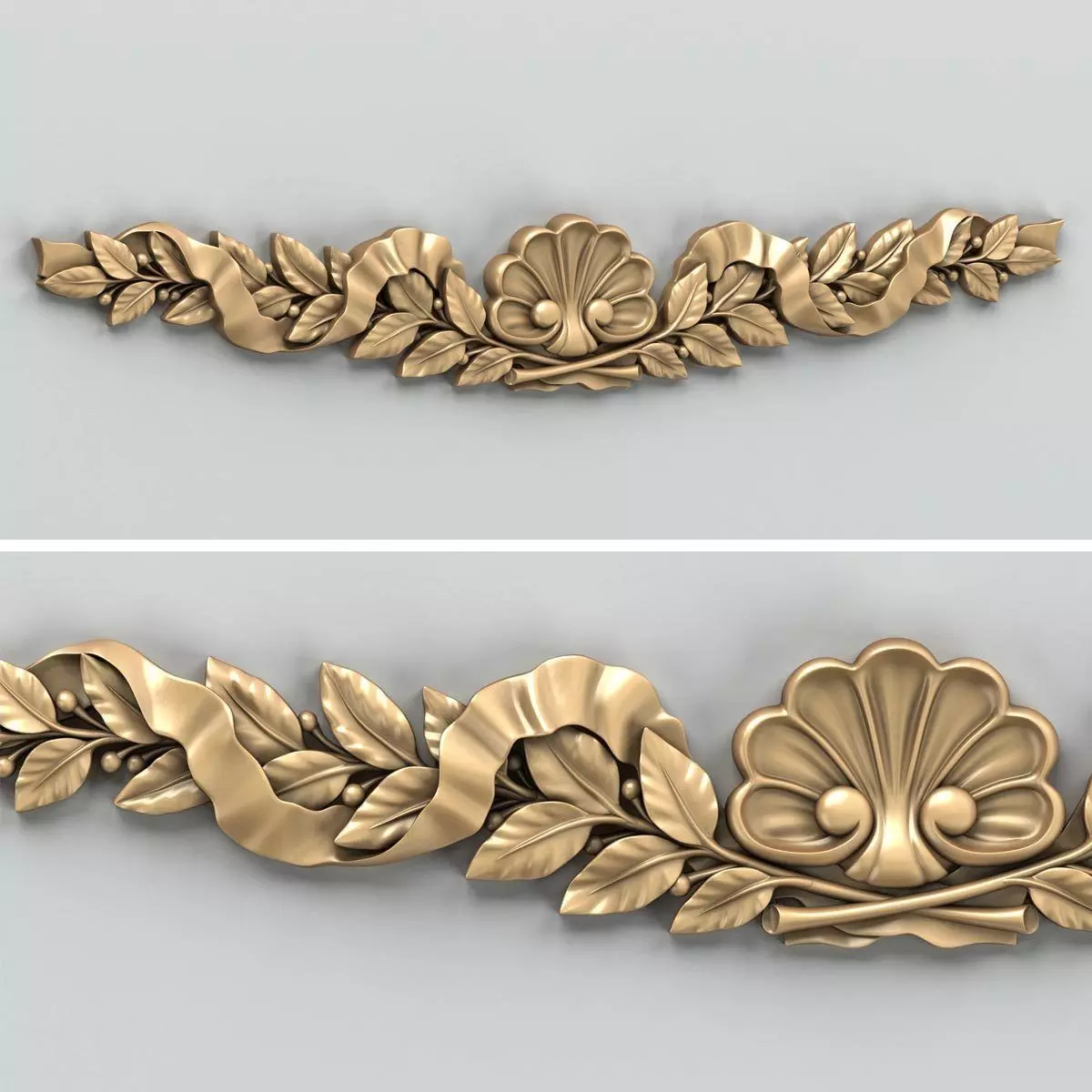 Carved decor horizontal 021 3D model