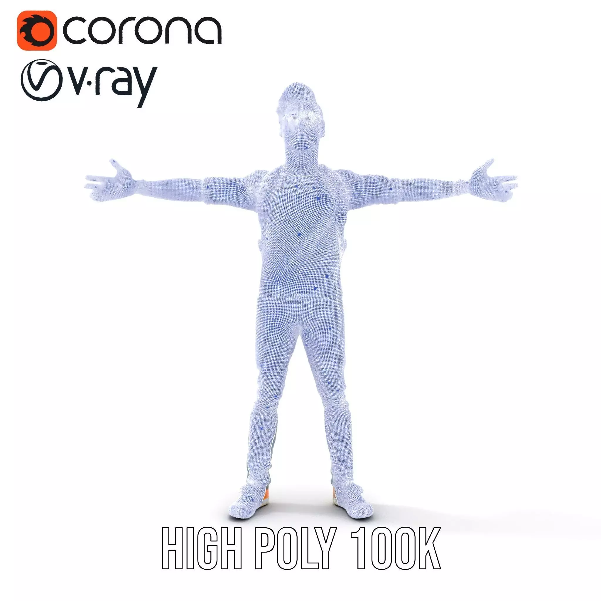 Casual Young Man with Glasses Model Pack Low-poly 3D model_23